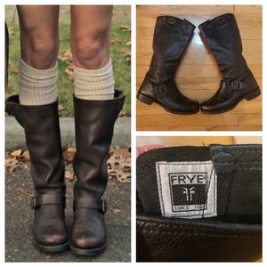 Frye Boots Veronica Slouch Black